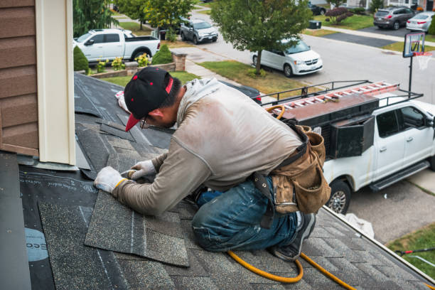 Professional Roofing technician working in Bellingham, MN